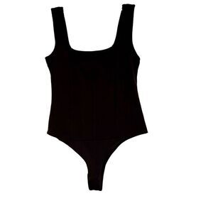 Shinestar Bodysuit Women's Medium Brown Square Neck Sleeveless Slim Fit